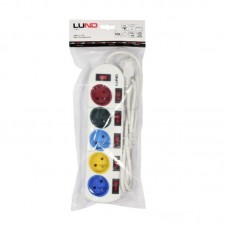 72460 LUND Prelungitor cu 5 prize, comutator indiv..